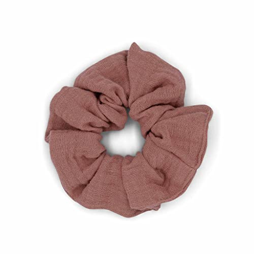hutch&putch Premium Musselin-Scrunchie für Damen - Haargummi aus 100% Baumwolle - elastischer Haargummi für gesunde Haare - Scrunchie mit starkem Halt ohne Knickstelle