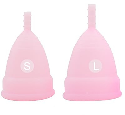 Weiche Menstruationstasse, Premium-Design, super weich und flexibel, wiederverwendbare Menstruationstasse aus Silikon, 12 Stunden Tragen, kleines Rosa