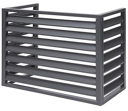 UZSPAC Cache Clim Extérieur Aluminium Alliage Matériel Écran Privé Clôture de Climatiseur à Volet 3 Panneaux Facile à Installer (Color : White, Size : 1-1.5P)