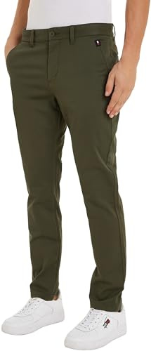 Tommy Jeans Uomo Pantaloni Chino Tjm Austin Lightweight Chino Slim Fit, Verde (Fatigue Green), 28W/34L