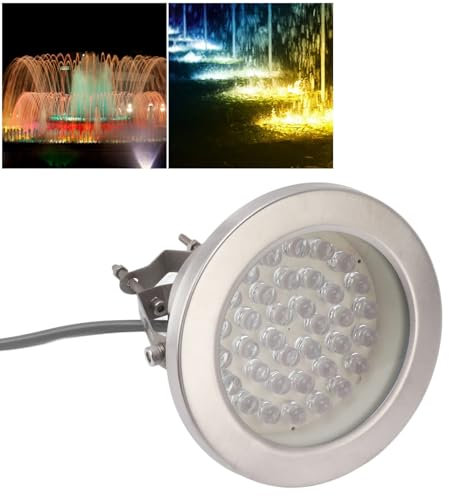 Topyond Tauch-LED-Leuchten Für Brunnen, Schwimmbadbeleuchtung, 5 W, 24 V, LED, 36 Perlen, Edelstahlgehäuse, wasserdichte Unterwasserbeleuchtung