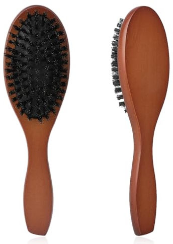 Boar Bristle Hair Brush Soft Natural Bristles for Thin and Fine Hair for Women Men & Kids Restore Shine And Texture for All Hair Types