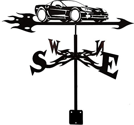 Wetterfahne, dekorative Wetterfahne, Bauernhaus-Windfahne, Dachmontagestange, Design, Hirsch, Retro, Elch, Corgi, Auto, Eichhörnchen, Wolf, Silhouette, Windrichtungsanzeiger, Wetterfahne aus Metall