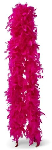 Runesol Boa plume rose fluo, 50 grammes de plumes de dinde, 1,8 mètres, Boas rose fuchsia pour soirée, fêtes, déguisement halloween, accessoires festival, fierté, marches LGBT