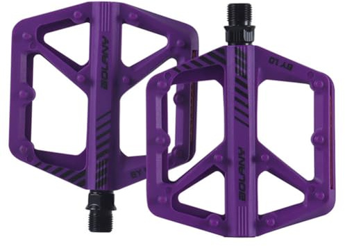 Kexpery Nylon Pedal DU Sealed Bearing Mountain Bike Pedale mit Reflektor Plattform Pedal Fahrradzubehör (lila)
