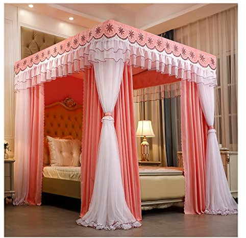 Betthimmel Luxus-Prinzessin-Betthimmel, Four Seasons Universal-Spitzenbettvorhang, Haushaltsschlafzimmer-Moskitonetz (Farbe: A2, Größe: 180 x 200 x 200 cm)