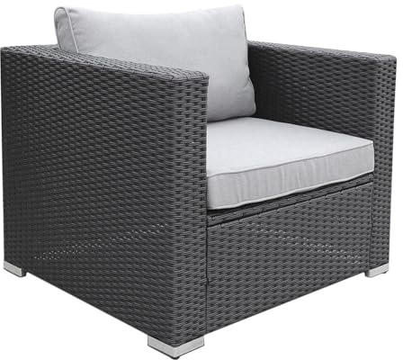 Calma Lux® Fritt kombinerbara objekt för trädgårdsmöbler sittgrupp lounge sittset gör-det-själv av poly rotting fritt val (fåtölj)