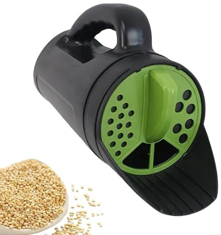 Spargisale da giardino, spargitore manuale, agitatore per spargere semi a mano, shaker per semi con diverse dimensioni di apertura regolabili per ghiacciatore di sale