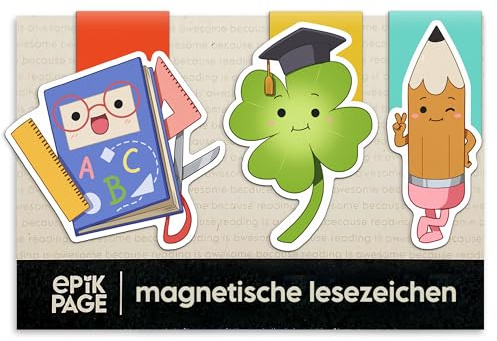 Magnetische Lesezeichen Schulkind – Kleine Geschenke zur Einschulung & für die Schultüte – Tolle Schulanfang Geschenke für Kinder, Junge, Mädchen – Magnetlesezeichen 3er-Set