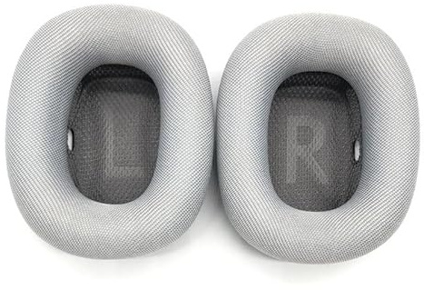 Ersatz-Ohrpolster-Abdeckung für AirPods Max, Ohrpolster-Kissen für Over-Ear-Kopfhörer,Memory Sponge Foam Ohrenschützer für Noise-Cancelling Headset - 1 Paar (Silber)