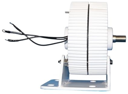 QZCX Aerogenerador Eolico, nerador de imán Permanente, 600W, 12V, 24V, 48V, trifásico, Uso sin Engranajes for turbinas eólicas, Arranque de Baja Velocidad del Viento(WB,Double Shaft_12V_600W)