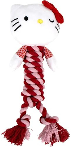 CERDÁ LIFE'S LITTLE MOMENTS Mordedor para Perro de Cuerda Hello Kitty – Juguete de Cuerda Resistente para Mascotas, Ideal para Morder y Limpiar Dientes, Mordedera para Perros Pequeños y Grandes