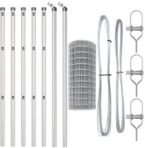 vidaXL Stängsel med stolpe Silver 0,6 x 10 m Stål och PVC, Trädgårds- och terrassstaket, moderna utomhuspaneler, hållbart skydd, stiligt avskildhet, praktisk set