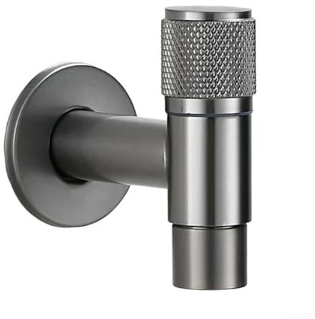Rubinetto da parete per esterni elegante e moderno con design a maniglia singola, per applicazioni (grigio)