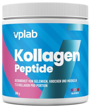 VPLab Kollagenpeptide 300 g, 30 Portionen, Waldfrucht – Hochdosiert für Straffe Haut, Unterstützt Schönheit und Vitalität – Einfach in den Alltag Integrierbar – Collagen Peptides