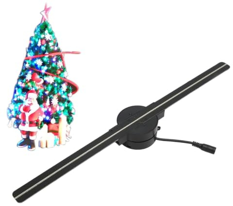 3D-Hologramm-Projektor, Auflösung 2000 x 224, für Partys, Ventilator, Display mit Fernbedienung, 42 cm, für Animation, Weihnachten, Halloween, Video, Bar, Shop