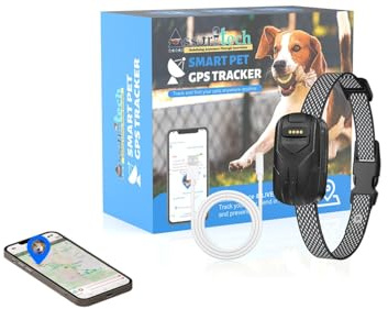 AssuriTech GPS Pet Tracker Collar - No Monthly App Fees (SIM Required) - Real-Time Live Tracking, Geo-Fence, 2-Way Voice Call, Activity & Rest Monitoring - Waterproof, 750mAh Battery