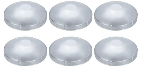 sourcing map 6Pcs 5-1/2 Chain Link Fence Post Cap, Dome External Post Caps Galvanized Round End Cap Fit 5-1/2 OD Pipe for Outdoor Chain Link Fence Parts