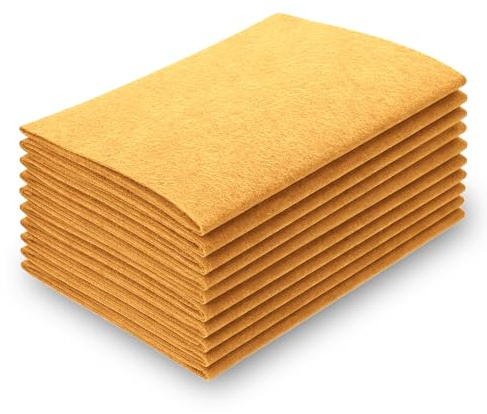 20x30cm Felt Sheets for Crafts, 10 Pieces Yellow Felt Fabric Sheet Soft Craft Felts Paper Stiff Felts Sheets for DIY Crafts Sewing Quilting Project Patchwork