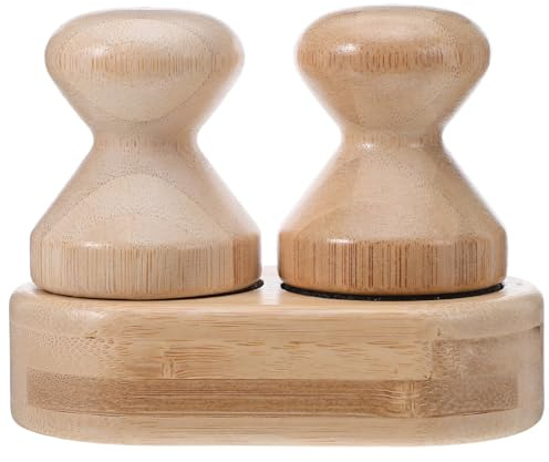 HIAKDOFT Applicatore di Olio per Taglieri in Bambù Set da 2 Base Doppia Spalmatore di Cera Minerale per Superfici in Legno Portatile per Manutenzione e Protezione Taglieri da Cucina
