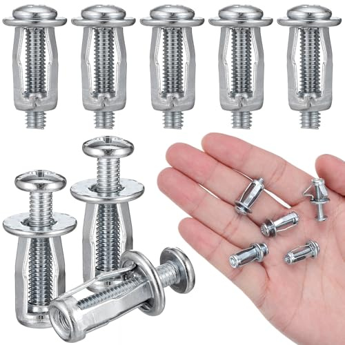 Ciieeo 10 Pezzi Tasselli ad Espansione in Acciaio Inox con Dadi a Petalo per Porte Cave, Ancoraggi per Pareti Cave e Supporti a Vite per Uso Interno ed Esterno, Fissaggi Robusti