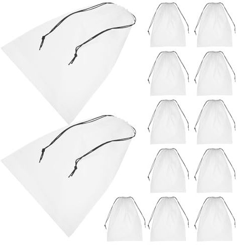 LIGIGWASH 40 St Transparenta Skopåsar med Dragsko för Resor och Förvaring Återanvändbara Reseskopåsar för Enkel Packning och Organisering att Bära och Förvara vid Flygplats och Resor