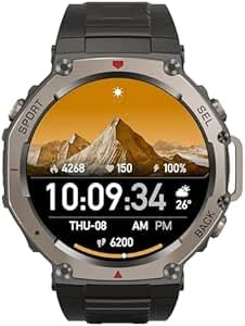 Cavinoo GPS Sports Smartwatch Bluetooth Calling 5ATM Waterproof (black..，)