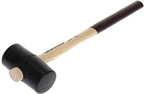 GEDORE Maillet caoutchouc avec manche en bois, Maillet en cuir, Ø 40 mm, Marteau avec manche en frêne, Avec 2 tables plates, Outil, Forgé, 226 E-0