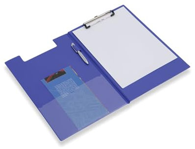 Rapesco VFDCB0L3 Skrivplatta med Omslag och Ficka, A4+, Blå