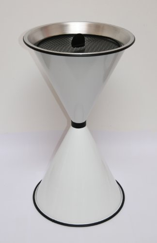Standaschenbecher Diabola 71x40cm weiß SZAGATO | Made in Germany Aschenbecher für draußen mit Deckel Stand outdoor