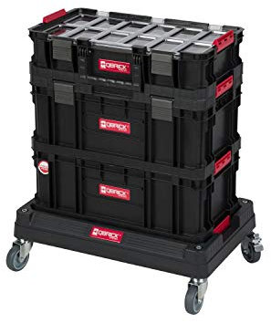 XL Werkzeugtrolley, Werkstattkoffer Set, Werkstattwagen Set ausQ-Brick Serie mit viel Zubehör! B x T x H in cm: 53 x 38 x 98 cm ! Der Mobile Alleskönner - Privat & Gewerbe (Set 4)
