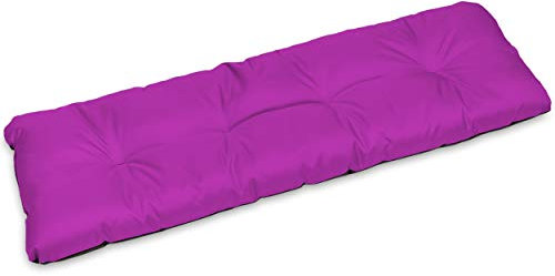 SuperKissen24. Coussin Dossier pour Banc de Jardin Canapé - 120x38 cm - Intérieur/Extérieur – imperméable - Fuchsia