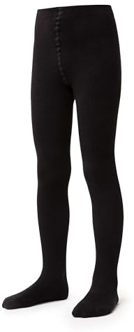 STEVEN Kinder Strumpfhose 240 DEN aus Baumwolle, atmungsaktiv, Kinderstrumpfhosen für Jungen und Mädchen Schwarz/116cm-122cm