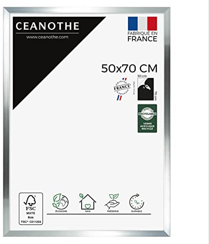Ceanothe Cadre Photo 50x70 cm Acier Moderne et Elégant Convient au A2 et Affiche Poster-Collection Precious Verre Acrylique Incassable Recyclé - Fabriqué en France