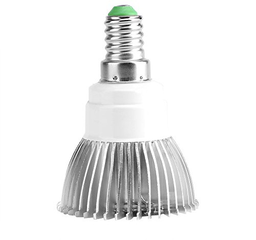 Greensen Växtlampa E14, LED växtljus fullspektrum 18W, 85–265V, 18 LED-pärlor (11 röd, 4 blå, 1 varmvit, 1 vit, 1 infraröd), 50 000 timmars livslängd, E27/E14/GU10-kompatibel, 1 st
