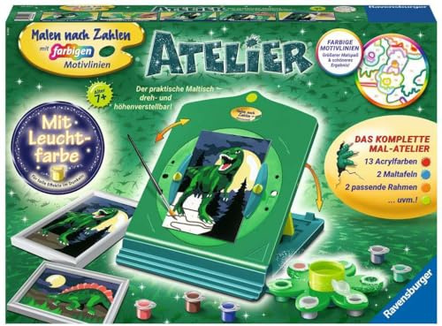 Ravensburger Malen nach Zahlen 20257 - Atelier Dinosaurier Kinder ab 7 Jahren