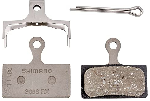 SHIMANO G05S Disc Brake Pad and Spring - Resin Compound, Stainless Steel Back Plate