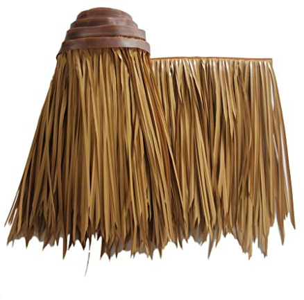 Simulated thatched Tile roof Scenic spot Decorated with Fake Straw Durable Artificial Plastic thatched Tile Man Made Fake thatched Villa Pavilion Hawaiian Feel bar (Color : Yellow29, Size : 0.5x7m)