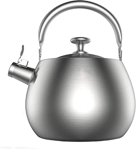 SAROSI Teekessel Wasserkessel 3.5L Whistling Teekessel Teekanne Herdplatte Edelstahl Teekessel Teekanne Mit Griff Für Drinnen Oder Draußen Teekessel für alle Kochplatten