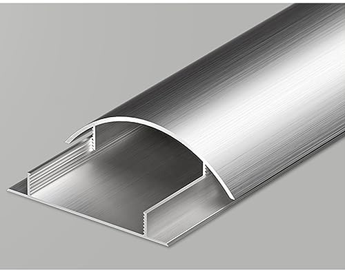 Goulotte Passe Cable Cache-câbles En Alliage D'aluminium De 99,1 Cm De Long, Cache-fils For Téléviseur Sur Mur/sol Sous Bureau Câbles Ethernet Cordons Électriques, Bandes De Chemin De Câbles De Gestio