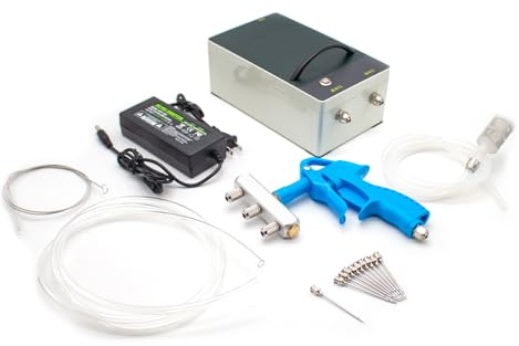 LeTkingok Pompe à Seringue électrique pour Viande Saline, Pistolet à Pompe à Bacon Haute Pression, Injecteur électrique, Processeur de Viande avec Aiguille en Acier Inoxydable 316 (3 aiguilles)