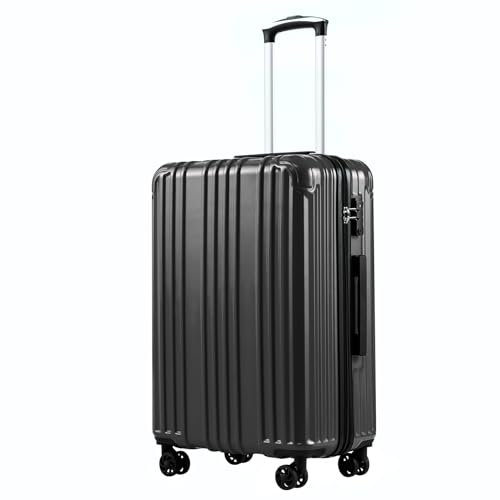 COOLIFE Hartschalenkoffer Rollkoffer Reisekoffer Handgepäck, PC+ABS-Material leicht, mit TSA-Schloss und 4 multidirektionale Räder langlebig
