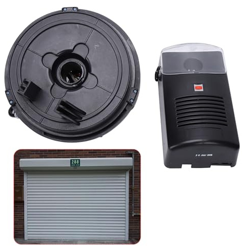 LIYUANJUN Automatic Roller Door Opener, Electric Roll Up Garage Door Opener 110V 80W Garage Rolling Door Opener with Control Box Door Opening Motor Pulling Force 250N Max Control Distance 164FT