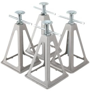 Lfhelper 4er Set Caravan Stützbock für Anhänger Wohnmobile und Wohnwagen, Wohnwagen Stützbock Wohnmobil Stützbock, Aluminium, Höhenverstellbar, je bis 900 Kg belastbar