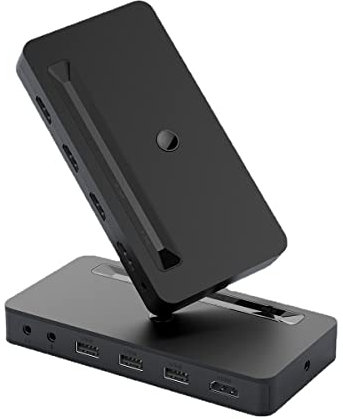 AMIUHOUN Commutateur vidéo KVM 4 en 1 4K avec souris USB, impression de clavier, hub USB de partage compatible