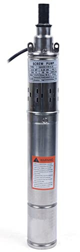 Tiefbrunnenpumpe, 3 Zoll Brunnenpumpe 250W 1600 L/h Brunnenpumpe aus Edestahl Tiefbrunnenpumpen Tauchpumpe Rohrpumpe, max. Förderhöhe 80m
