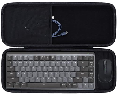 Lebakort Duro Caja Estuche Funda para Logitech MX Teclado Mecánico Mini Iluminado y MX Anywhere 3S Compacto Ratón Combo