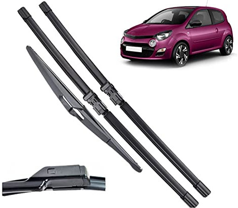 WEHOMY Für R&enault Für Twingo 2 BJ 2007–2014 Scheibenwischer LHD Vorne Und Hinten Wischerblätter Set Windschutzscheibe Windschutzscheibe Fenster 24 + 16 + 12