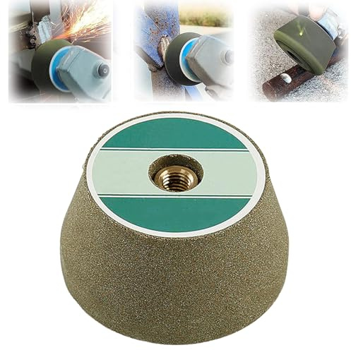 Muela de Copa Abocardada de Carburo de Silicio para Amoladora Angular - Piedra Abrasiva con Rosca Interna M10 (200 Grit)