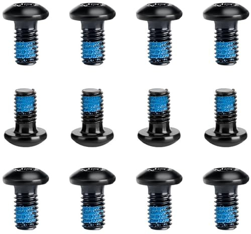 12Pcs Beautiful Bike Disc Brake Rotor Bolts Unique Bicycle Rotor Screws Aluminium Alloy Durable Brake Rotor Bolts for Road Bike Mountain Bike